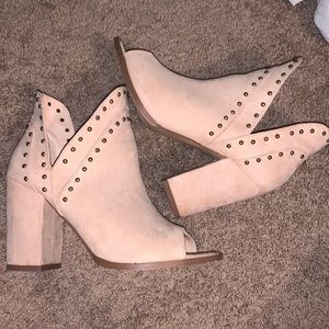 Light pink studded heels
